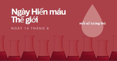 Ngày Hiến máu Thế giới red modern-bold