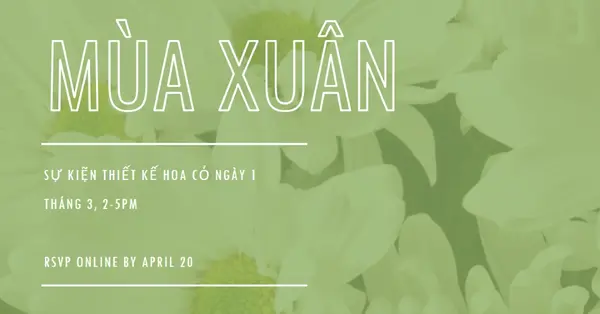 Hít thở không khí mùa xuân green modern-simple