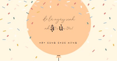 Chúng ta hãy cùng chúc mừng sinh nhật của tôi yellow whimsical-line