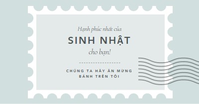 Sinh nhật tuyệt vời blue modern-simple