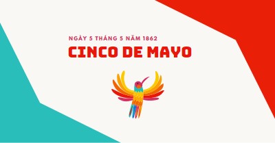 Chúc mừng Cinco de Mayo red modern-color-block