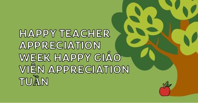 Happy Teacher Appreciation Week green whimsical-color-block