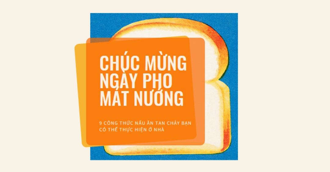 Chúc mừng ngày pho mát nướng orange modern-bold