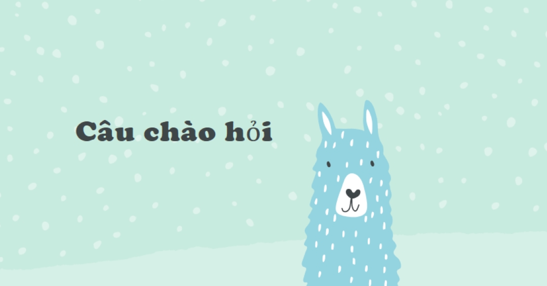 Câu chào hỏi green whimsical-color-block