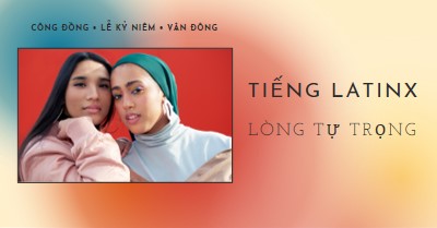 Kỷ niệm cộng đồng Latinh red modern-bold