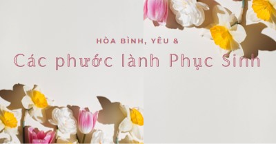 Phục sinh hòa bình và tình yêu gray modern-simple