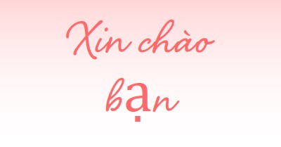 Xin chào pink modern-simple