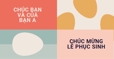 Chúc mừng Phục sinh cho bạn và của bạn orange modern-color-block