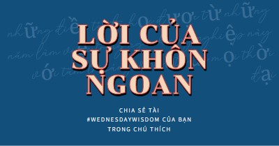 Word để khôn ngoan blue modern-simple