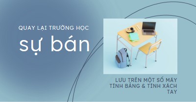 Quay lại trường học bán hàng blue modern-simple