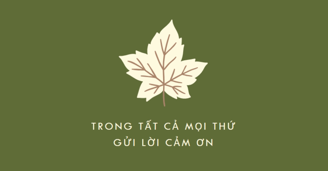 Thái độ biết ơn green modern-simple