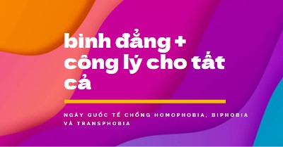 Honor International Day Against Homophobia purple modern-bold