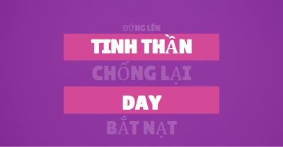 Đứng lên chống lại hành vi bắt nạt purple modern-bold