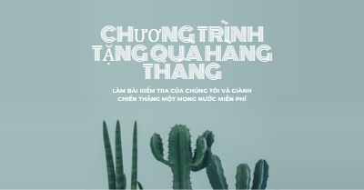 Bài kiểm tra tặng quà hàng tháng green modern-simple