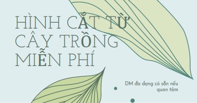 Hình cắt từ cây trồng miễn phí blue organic-simple