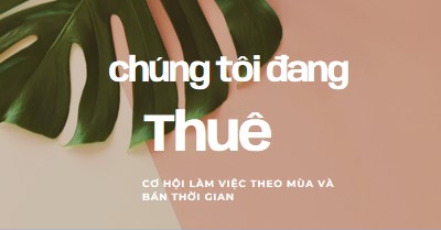 Chúng tôi đang thuê lao động theo thời vụ pink modern-simple