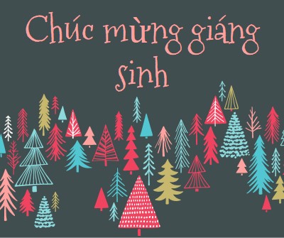 Chúc mừng giáng sinh green whimsical-line