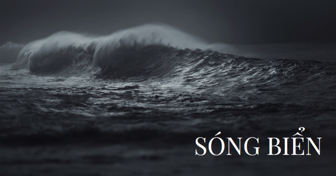 Sóng biển tối gray modern-simple