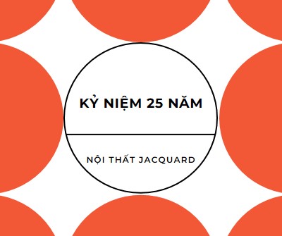 Kỷ niệm 25 năm orange modern-geometric-&-linear