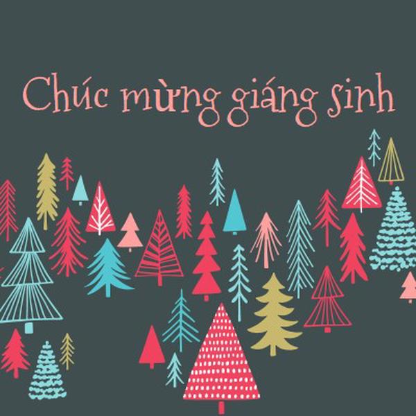 Chúc mừng giáng sinh green whimsical-line