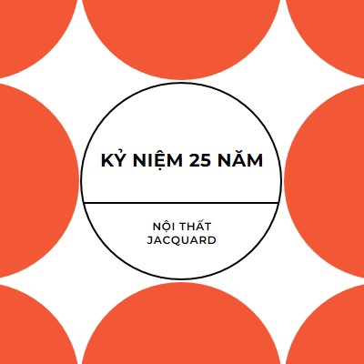 Kỷ niệm 25 năm orange modern-geometric-&-linear