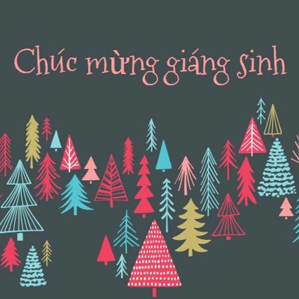 Chúc mừng giáng sinh green whimsical-line