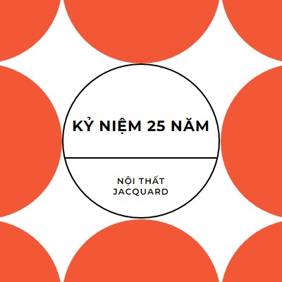 Kỷ niệm 25 năm orange modern-geometric-&-linear