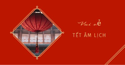 Chúc Mừng Tết Nguyên Đán red modern-simple