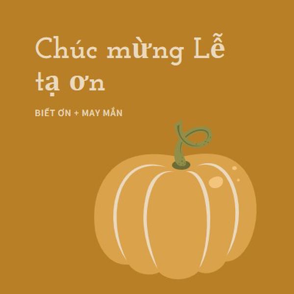 Biết ơn và may mắn brown whimsical-line