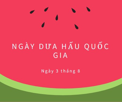 Ngày Dưa hấu Quốc gia pink modern-simple