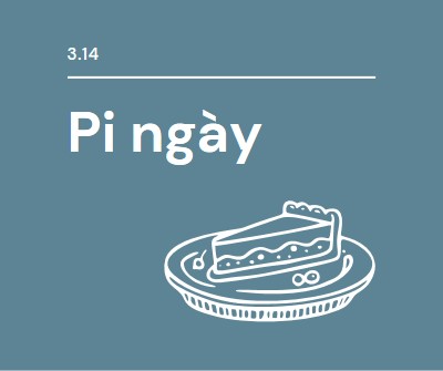 Pi ngày blue whimsical-line