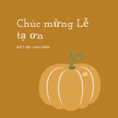 Biết ơn và may mắn brown whimsical-line