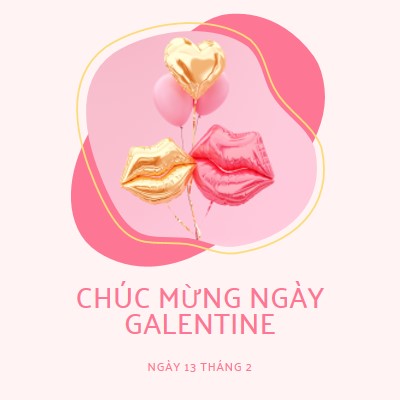 Chúc mừng ngày Valentine, gal white organic-simple