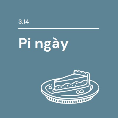 Pi ngày blue whimsical-line