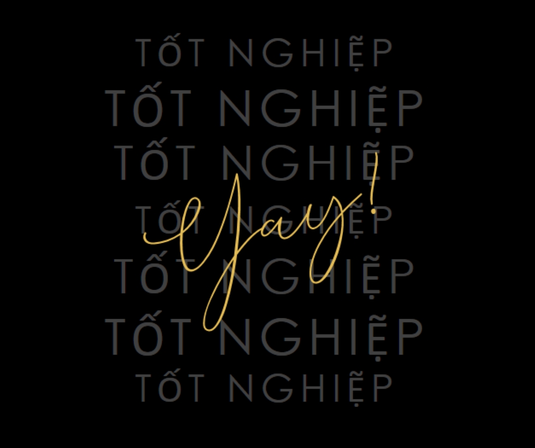 Yay để tốt nghiệp black modern-simple