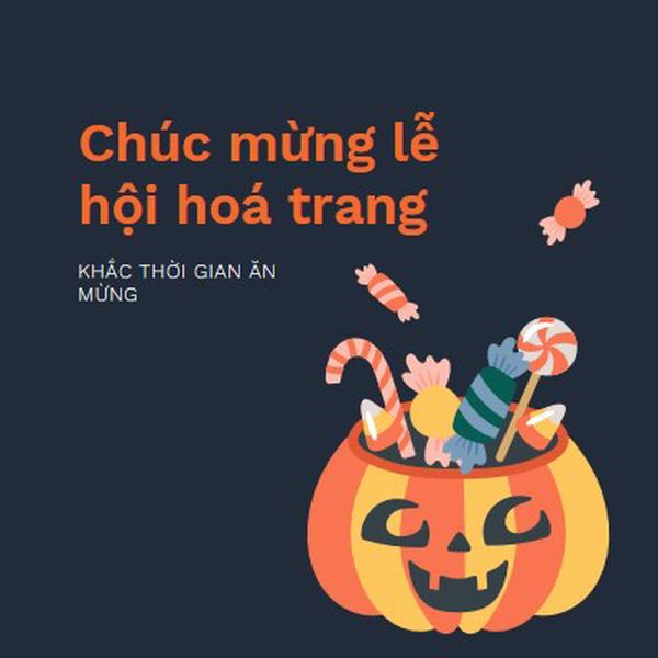 Có một Halloween ngọt ngào black whimsical-line