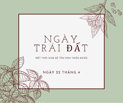 Ý ông là thế giới đối với tôi green vintage-botanical