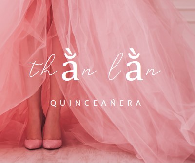 Màu quinceanera pink modern-simple