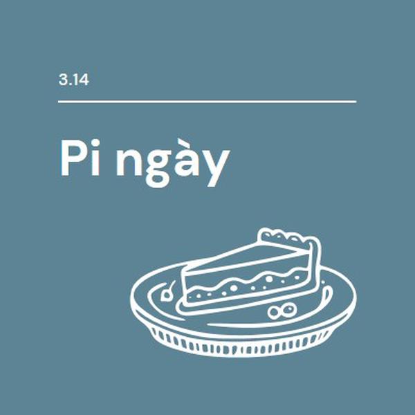 Pi ngày blue whimsical-line