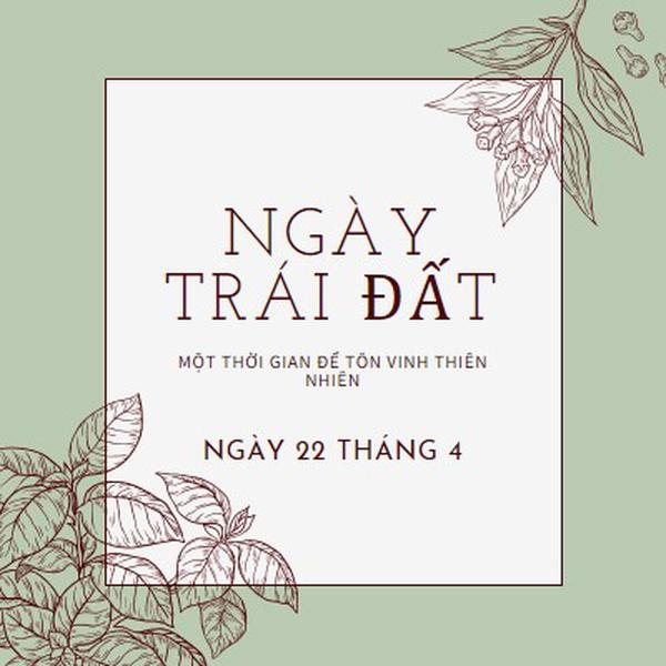 Ý ông là thế giới đối với tôi green vintage-botanical