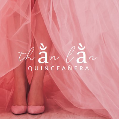 Màu quinceanera pink modern-simple