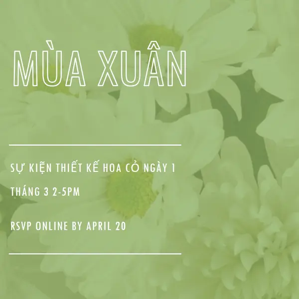 Hít thở không khí mùa xuân green modern-simple