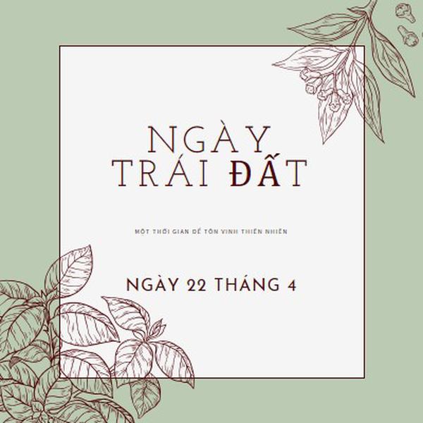 Ý ông là thế giới đối với tôi green vintage-botanical