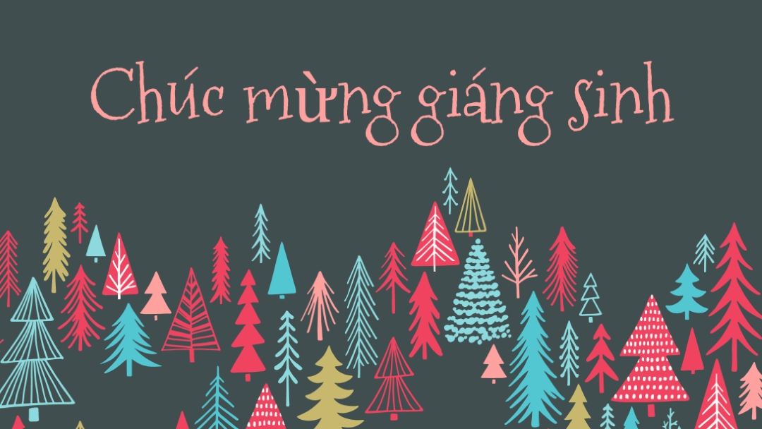 Chúc mừng giáng sinh green whimsical-line