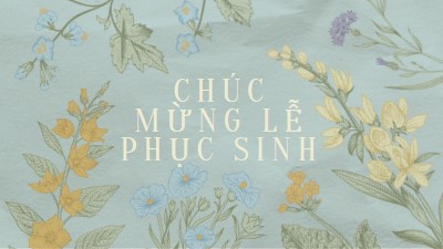 Điều ước Phục sinh blue vintage-botanical