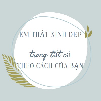 Đẹp theo mọi cách của bạn blue organic-simple