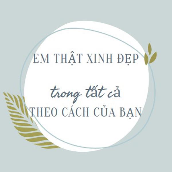 Đẹp theo mọi cách của bạn blue organic-simple