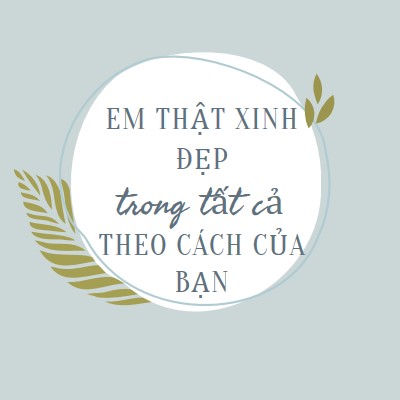 Đẹp theo mọi cách của bạn blue organic-simple