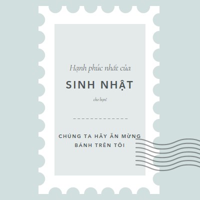 Sinh nhật tuyệt vời blue modern-simple