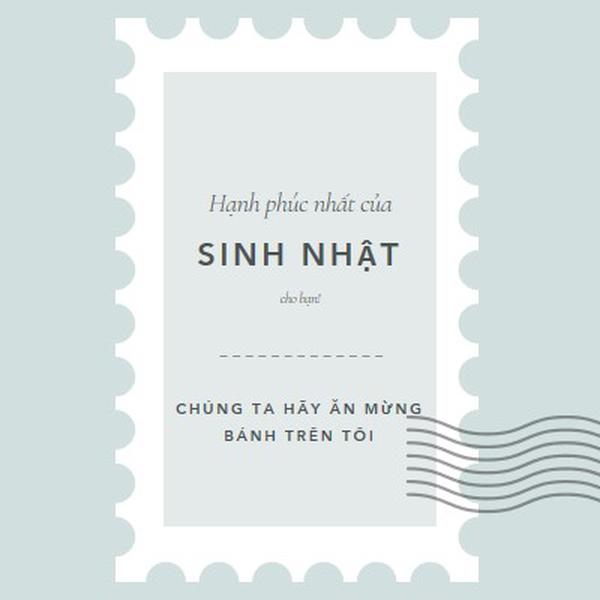 Sinh nhật tuyệt vời blue modern-simple